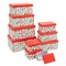 Juvale 10-Pack Christmas Nesting Gift Boxes with Lids for Presents - Decorative Nested Holiday Gift Wrap, 10 Assorted Sizes - Stackable Christmas Boxes for Wrapping Gifts